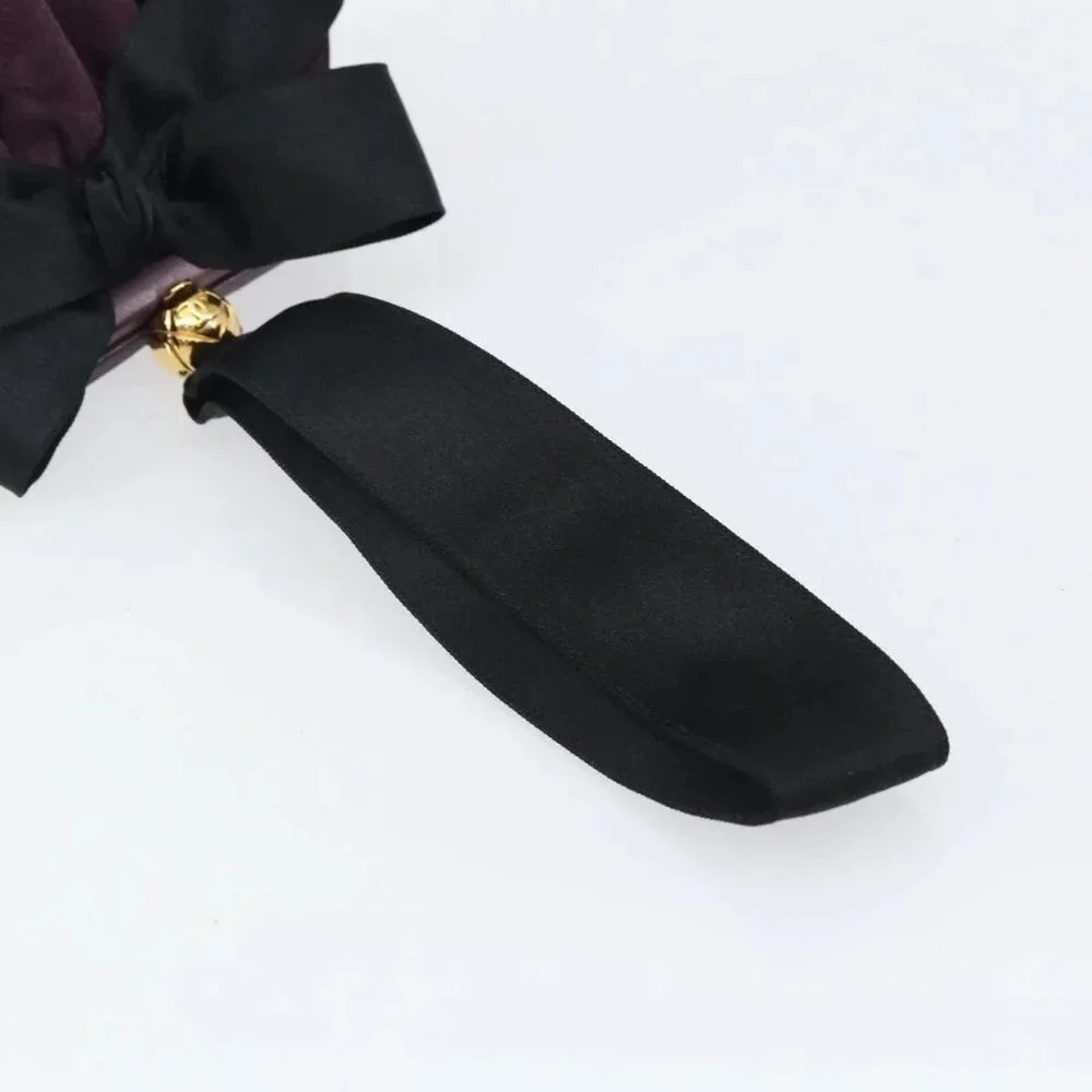 CHANEL Hand Bag Suede Purple Gold CC Auth 139044V - Picture 9 of 16